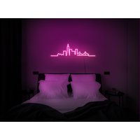 stadt Leuchtreklame, Skyline Leuchtreklame Schlafzimmer von KrasnoStore