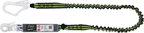 Kratos Safety Verbindungsmittel aus elastischem Gurtband mit Falldämpfer und 2 Karabiner, 2 m, PSA, EN355 Kratos Safety Verbindungsmittel aus elastischem Gurtband mit Falldämpfer und 2 Karabiner, 2 m, PSA, EN355 von Kratos