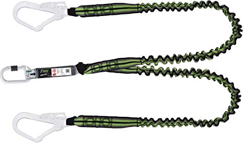 Kratos Safety Y-Verbindungsmittel Gravity Elastik aus elastischem Gurtband mit Falldämpfer und Karabiner, 1,50 m, PSA, EN355 Kratos Safety Y-Verbindungsmittel Gravity Elastik aus elastischem Gurtband mit Falldämpfer und Karabiner, 1,50 m, PSA, EN355 von Kratos