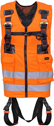 Kratos Safety Zweipunkt Auffanggurt mit hoch sichtbarer orangen Arbeitsweste, Fallschutz mit Warnweste, Sicherheitsweste mit Gurt, mehrere Taschen und Reflektorstreifen, PSA, EN361, EN471 Kratos Safety Zweipunkt Auffanggurt mit hoch sichtbarer orangen Arbeitsweste, Fallschutz mit Warnweste, Sicherheitsweste mit Gurt, mehrere Taschen und Reflektorstreifen, PSA, EN361, EN471 von Kratos