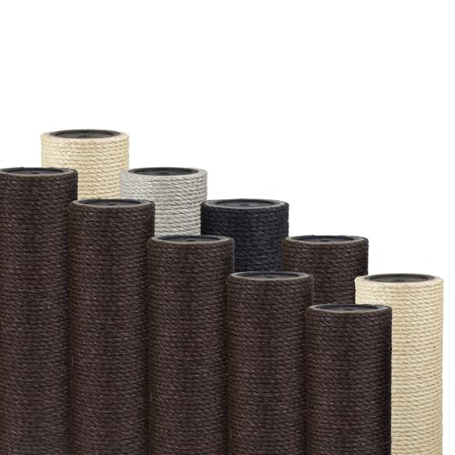 Kratzbaumland 12 cm Sisalstamm, Ersatzstamm für Kratzbaum: Länge: 44 cm, Gewinde - 10 mm (M10), Farbe des Sisalseils: braun von Kratzbaumland