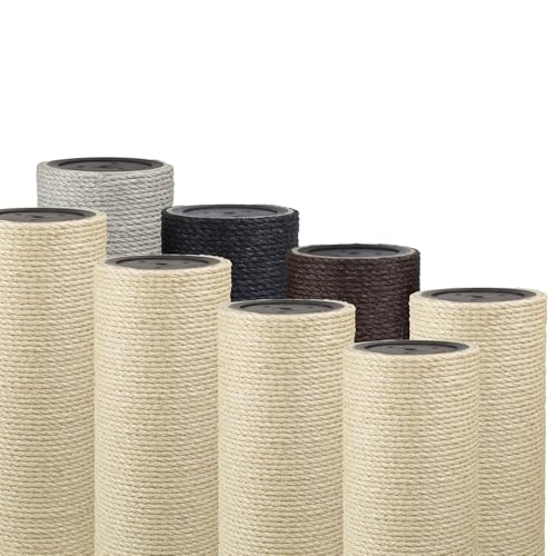 Kratzbaumland 15 cm Sisalstamm, Ersatzstamm für Kratzbaum: Länge: 18 cm/Gewinde: 10 mm (M10), Farbe des Sisalseils: Natur von Kratzbaumland