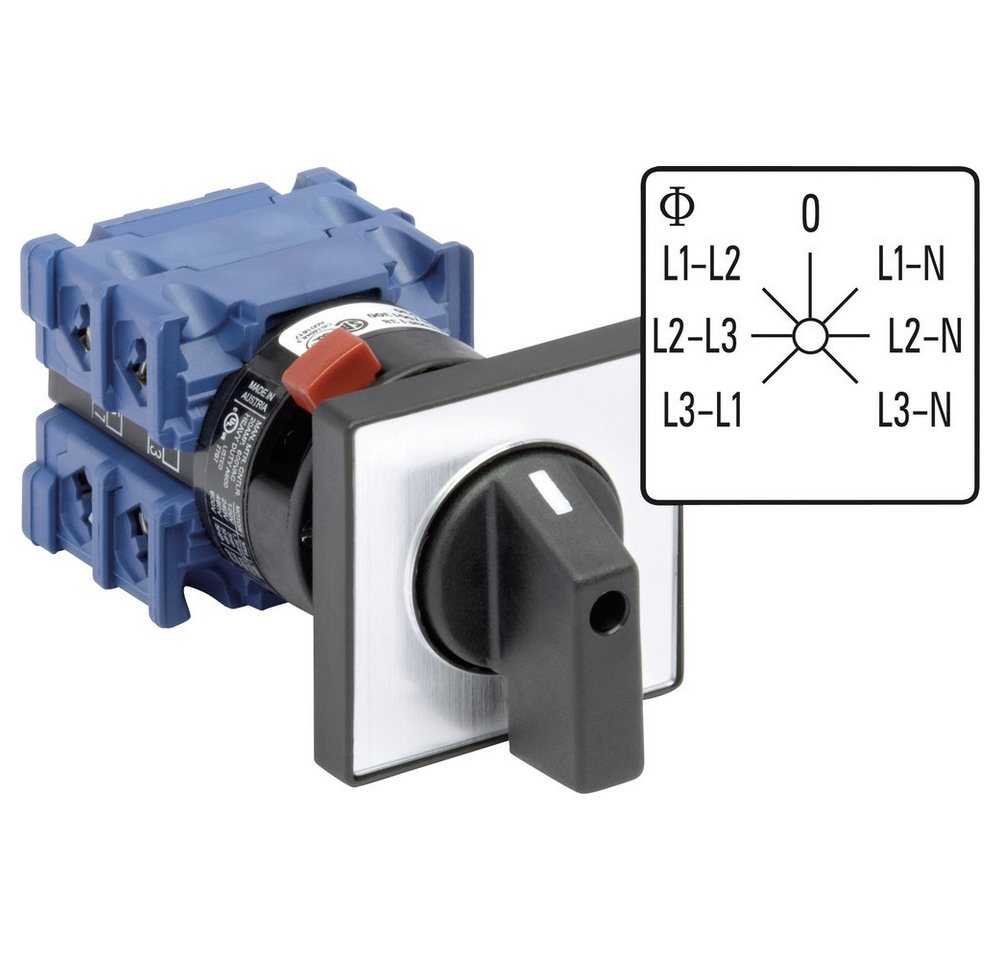 Kraus & Naimer Schalter Kraus & Naimer CH10.A007.FT2.F785 Voltmeter Umschalter 360 ° Grau, (CH10.A007.FT2.F785) von Kraus & Naimer