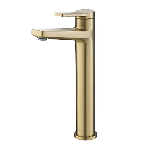 KRAUS Indy Einhand-Schiff-Badezimmer-Wasserhahn in gebürstetem Gold, KVF-1400BG von Kraus