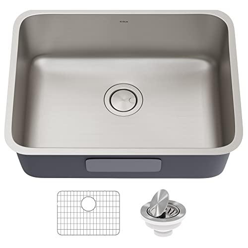 Kraus KA1US25B Dex 25-inch Undermount 16 Gauge Antibacterial Stainless Steel Single Bowl Kitchen Sink von Kraus