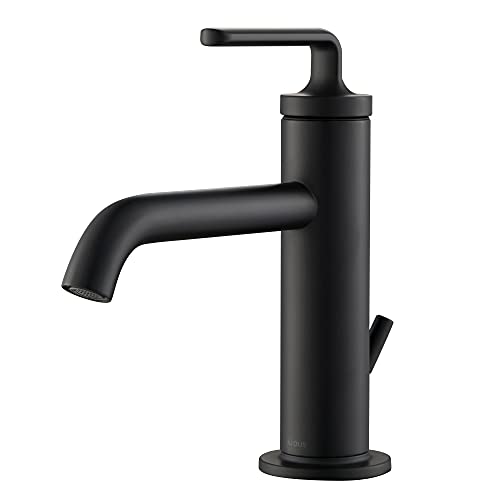 Kraus KBF-1221MB Ramus Single Handle Bathroom Sink Faucet with Lift Rod Drain, Matte Black von Kraus