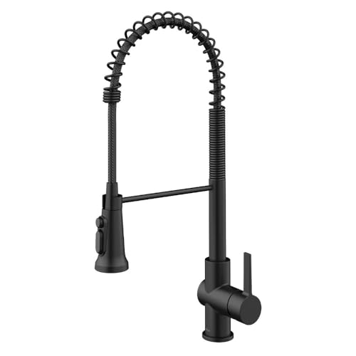 Kraus KFF-1691MB Britt 2-in-1 kommerzieller Stil, ausziehbarer Einhandfilter, Küchenarmatur für Umkehrosmose oder Wasserfiltersystem, Mattschwarz von Kraus