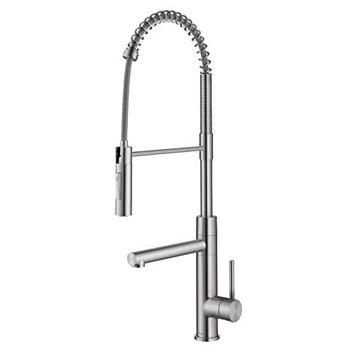 Kraus KPF-1604SFS Artec Pro Commercial Style Pull-Down Einhand-Küchenarmatur mit Topffüller, fleckenfreier Edelstahl von Kraus