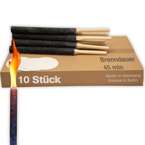 Fackeln 45 Minuten Brenndauer Wanderung Osterfeuer kleine Fackel (10 St.) von Krause & Sohn