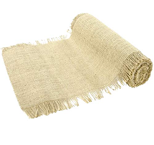 Krause & Sohn Tischläufer Tischband Jute mit Fransen 5m x 29cm Deko Hochzeit von Krause & Sohn