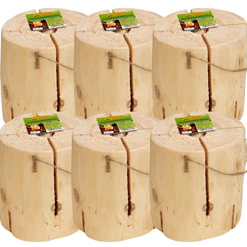 Schwedenfeuer 21 cm x 23 cm Brenndauer 120 min Holz Kamin Feuerschale (6) von Krause & Sohn