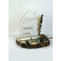 Personalisiertes Familienschild Home/Haus Mit Namen Geschenk Zum Einzug Aus Holz in Weiß Personalisiertes Familienschild Home/Haus Mit Namen Geschenk Zum Einzug Aus Holz in Weiß von Kraussemotions