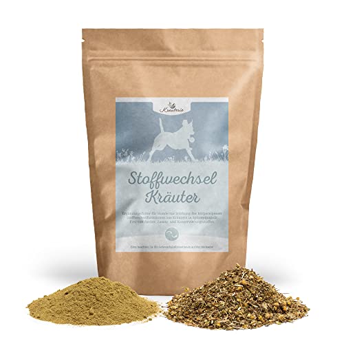 Krauterie Stoffwechsel Kräuter für Hunde (250 g) - Pulver - Ergänzungsfuttermittel für Hunde aus wertvollen und sehr hochwertigen Kräutern (ohne Zusätze) von Krauterie