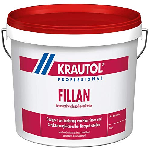 KRAUTOL Fassadenfarbe Fillan faserverstärkendes Fassaden-Streichvlies weiß, 2,5 kg von Krautol