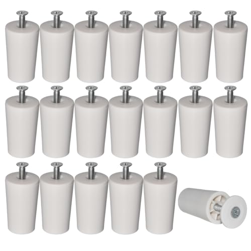 20x Rolladenstopper 40mm weiß, Jalousie Fenster Lamellenschutz, Rollendenstopper mit Schraube & Unterlegscheibe (40mm*20er) von Krawnxin