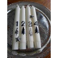 Kerzen Adventskranz Stabkerze Weihnachten von KreHaBu