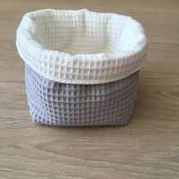 Utensilio S/M/L | 100 % Baumwolle Öko-Tex Zertifiziert/Korb S/M/L/Windelbewahrung S/M/L/Breadbasket S/M/L/Kosmetikkorb /Ordnungshelfer von KreaElbAtelier