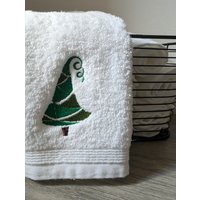 Handtuch, Kleines Gästehandtuch Gesichtstuch Mit Weihnachtsmotiv von Kreandzia