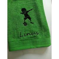 Handtuch 50x100 Mit Name Fussball Handtuch 50x100 Mit Name Fussball von Kreandzia