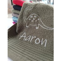 Handtuch 50x100 Mit Namen Und Tier Motiv, Faultier, Giraffe, Einhorn von Kreandzia