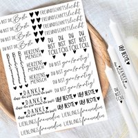 Freundin - Kerzentattoos Verschiedene Motive Din A4 Kerzensticker Wasserschiebefolie Kerzen Dekorieren Beste/Bff/ Freundschaft Freundin - Kerzentattoos Verschiedene Motive Din A4 Kerzensticker Wasserschiebefolie Kerzen Dekorieren Beste/Bff/ Freundschaft von KreatEveDE