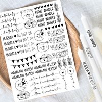 Geburt - Kerzentattoos Verschiedene Motive Din A4 Kerzensticker Wasserschiebefolie Kerzen Baby Welcome Babyparty Hurra Schwanger Geburt - Kerzentattoos Verschiedene Motive Din A4 Kerzensticker Wasserschiebefolie Kerzen Baby Welcome Babyparty Hurra Schwanger von KreatEveDE