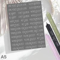Kerze Voller Liebe Weiß - Kerzentattoos A5 Kerzensticker Wasserschiebefolie Glücksmoment Happy Lieblingsplatz Dankeschön Statt Blumen Glück von KreatEveDE