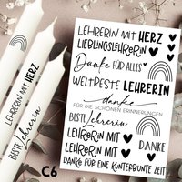 Lehrerin - Kerzentattoos Verschiedene Motive C6 Kerzensticker Wasserschiebefolie Kerzen Lehrer Mit Herz Abschied Schulzeit Lehrerin - Kerzentattoos Verschiedene Motive C6 Kerzensticker Wasserschiebefolie Kerzen Lehrer Mit Herz Abschied Schulzeit von KreatEveDE