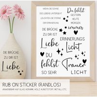 Rubons | 29 Trauer - Rub On Sticker Randlos Blumen Friedhof Friedhofslicht Grablicht Tot Beerdigung Kondolenz von KreatEveDE