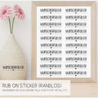 Rubons | 38 Wunscherfüller 1 - Rub On Sticker Randlos Wünsche Wunsch Gutschein Geschenk Geldgeschenk Glas Reagenzglas von KreatEveDE
