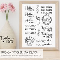 Rubons | 42 Frühling - Rub On Sticker Randlos Frühlingszeit Frühlingsliebe Spring Blumen Flower Wildblumen Frühlingsgruß Frühlingszauber von KreatEveDE