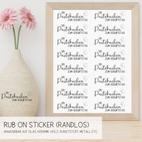 Rubons | 57 Pustekuchen - Rub On Sticker Randlos Blumen Geburtstag Happy Birthday Hip Hurra Kindergeburtstag Geburtstagsgeschenk von KreatEveDE