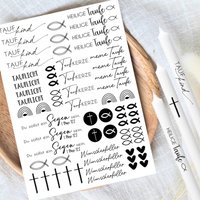 Taufe - Kerzentattoos Verschiedene Motive Din A4 Kerzensticker Wasserschiebefolie Kerzen Taufkerze Taufkind Tauflicht Fisch Taufe - Kerzentattoos Verschiedene Motive Din A4 Kerzensticker Wasserschiebefolie Kerzen Taufkerze Taufkind Tauflicht Fisch von KreatEveDE