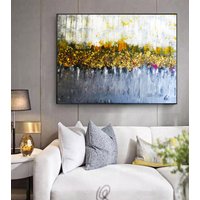 Glamouröses Abstraktes Wandgemälde in Gold Und Silber von Kreativ4Paint