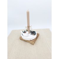 Kerzenhalter Aus Keramik | Frühlingsdekoration Stabkerzenhalter Dekoration Frühling Geburtstagsgeschenk Mitbringsel Kleinigkeit von KreativAtelierHS