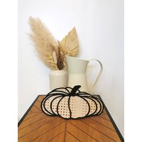 Kürbis | Herbst Dekoration Rattan Geflecht Wiener Acryl von KreativAtelierHS