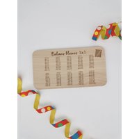 Personalisiertes Frühstücksbrettchen 1x1 | Vesperbrett Mit Namen Graviert Geschenk Zur Einschulung Kinderleicht Das Lernen von KreativAtelierHS