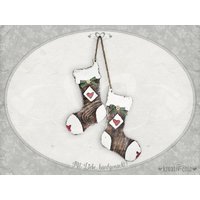 Dekohänger "Wintersocken" | 2Tlg./Fensterschmuck Winter Winterdeko Shabby-Chic Weihnachtsdeko Dekohänger "Wintersocken" | 2Tlg./Fensterschmuck Winter Winterdeko Shabby-Chic Weihnachtsdeko von KreativChic
