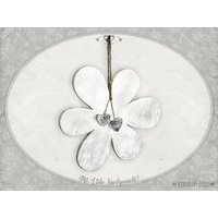 Holzhänger "Blume"/Fensterdeko Blume Holzdeko Shabby-Chic Holzblüte von KreativChic