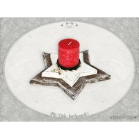Kerzenhalter "Vintage-stern"/Weihnachtsdeko Shabby-Chic von KreativChic