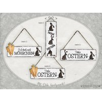 Türschild "Frohe Ostern"/Dekohänger Ostern Holzdeko Shabby-Chic Osterdeko Holz von KreativChic