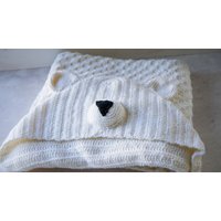 Kinderkuscheldecke - Eisbär, Gehäkelt von KreativDE