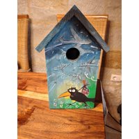Handbemalter Nistkasten Aus Massivholz Mit Sprüchen , Vogelhäuschen Handbemalter Nistkasten Aus Massivholz Mit Sprüchen , Vogelhäuschen von KreativDHuber