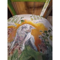 Handbemalter Stuhl, Küchenstuhl, Retro Stuhl Handbemalter Stuhl, Küchenstuhl, Retro Stuhl von KreativDHuber