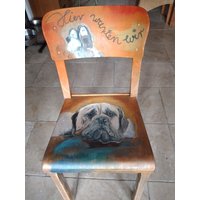 Handbemalter Stuhl, Retro Stuhl , Origineller Handbemalter Stuhl, Retro Stuhl , Origineller von KreativDHuber