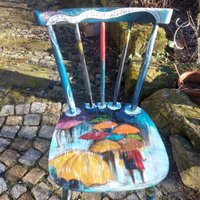 Handbemalter Stuhl , Alter Möbel Handbemalter Stuhl , Alter Möbel von KreativDHuber