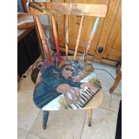 Handbemalter Stuhl , Origineller Stuhl, Bistrostuhl, Möbel, Restaurierter Handbemalter Stuhl , Origineller Stuhl, Bistrostuhl, Möbel, Restaurierter von KreativDHuber