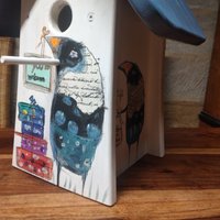 Handbemaltes Vogelhaus , Nistkasten, Gartenaccessoires von KreativDHuber