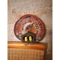 Schlüsselbrett, Wohnraumaccessoires, Handbemalte Holzscheibe , Mit Spruch Schlüsselbrett, Wohnraumaccessoires, Handbemalte Holzscheibe , Mit Spruch von KreativDHuber