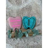 Milchzahndose Epoxidharz Personalisiert | Name & Wunschfarbe Kinder Geschenk Zahndose 11, 5 X cm von KreativDesignCaro
